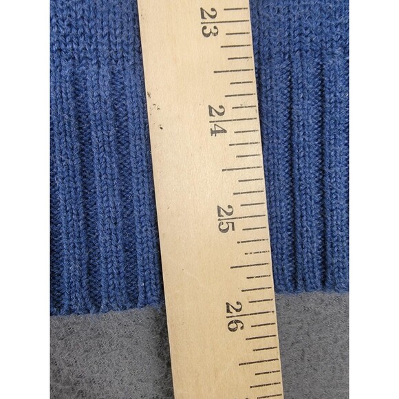 Polo Ralph Lauren Sweater Mens Large Blue Quarter Zip Mock Neck Pony Logo Knit - Picture 8 of 9